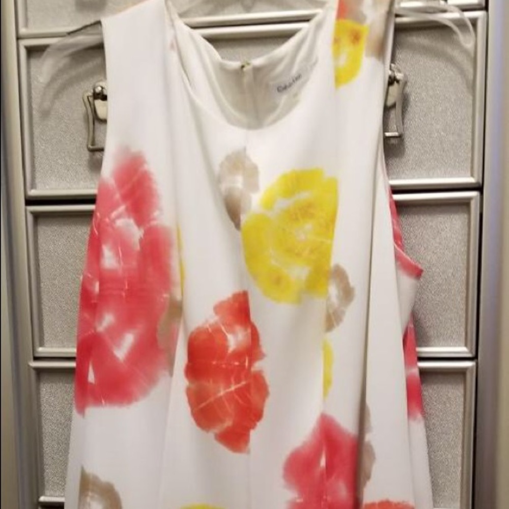 Calvin Klein Plus size floral print scuba dress